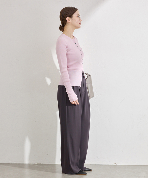 IENA（イエナ）の「ウォッシャブル ジョーゼットスラックス（スラックス・レディース・ブラック/チャコールグレー/ベージュ・34/36/38/40）」の5枚目の写真