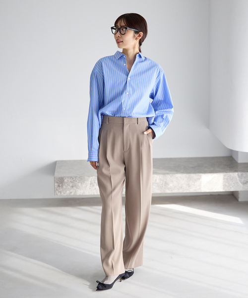 IENA（イエナ）の「ウォッシャブル ジョーゼットスラックス（スラックス・レディース・ブラック/チャコールグレー/ベージュ・34/36/38/40）」の12枚目の写真