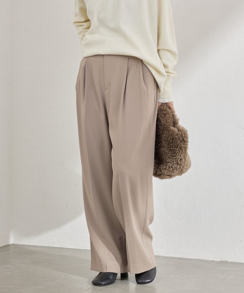 IENA（イエナ）の「ウォッシャブル ジョーゼットスラックス（スラックス・レディース・ブラック/チャコールグレー/ベージュ・34/36/38/40）」の15枚目の写真