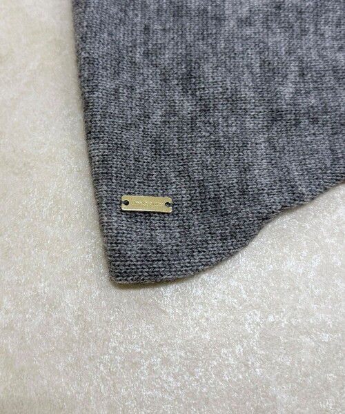 fredy emue（フレディエミュ）の「ニットバブーシュカ（バンダナ/スカーフ・レディース・キナリ/ピンク/グレー・FREE）」の15枚目の写真