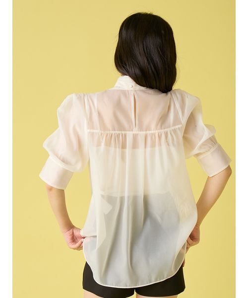LILY BROWN（リリーブラウン）の「オーガンザボウタイブラウス（シャツ/ブラウス・レディース・アイボリー/その他/チャコールグレー/ピンク・F）」の21枚目の写真