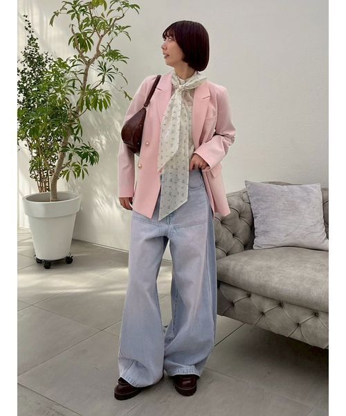 LILY BROWN（リリーブラウン）の「オーガンザボウタイブラウス（シャツ/ブラウス・レディース・アイボリー/その他/チャコールグレー/ピンク・F）」の8枚目の写真