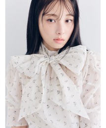 オーガンザボウタイブラウス