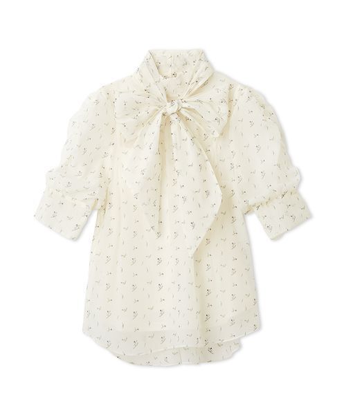 LILY BROWN（リリーブラウン）の「オーガンザボウタイブラウス（シャツ/ブラウス・レディース・アイボリー/その他/チャコールグレー/ピンク・F）」の13枚目の写真