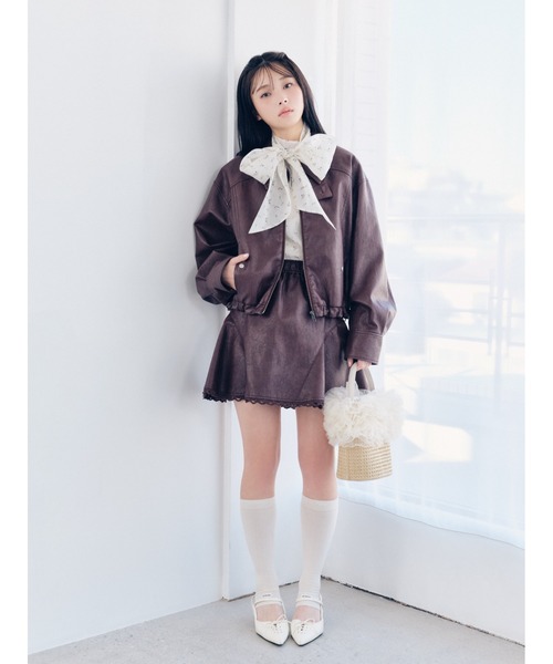 LILY BROWN（リリーブラウン）の「オーガンザボウタイブラウス（シャツ/ブラウス・レディース・アイボリー/その他/チャコールグレー/ピンク・F）」の15枚目の写真