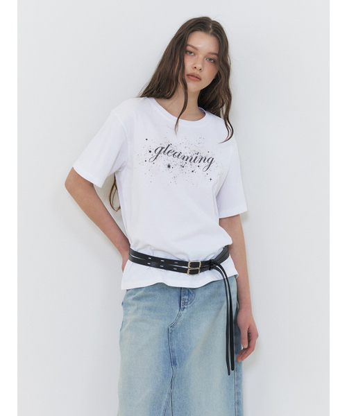 ETMON(エトモン)の「Gleaming Graphic T-Shirt, White(Tシャツ/カットソー・レディース・その他・FREE)」の1枚目の写真