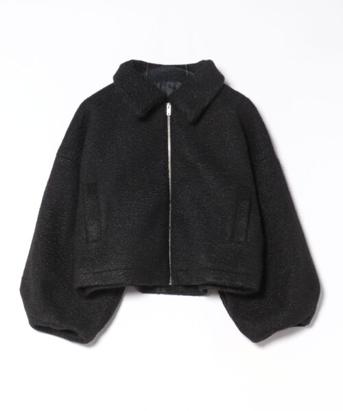 abahouse mavie(アバハウスマヴィ)の「シープボアショートブルゾン(ブルゾン・レディース・ブラウン/アイボリー/グレー/ブラック・フリー)」の3枚目の写真