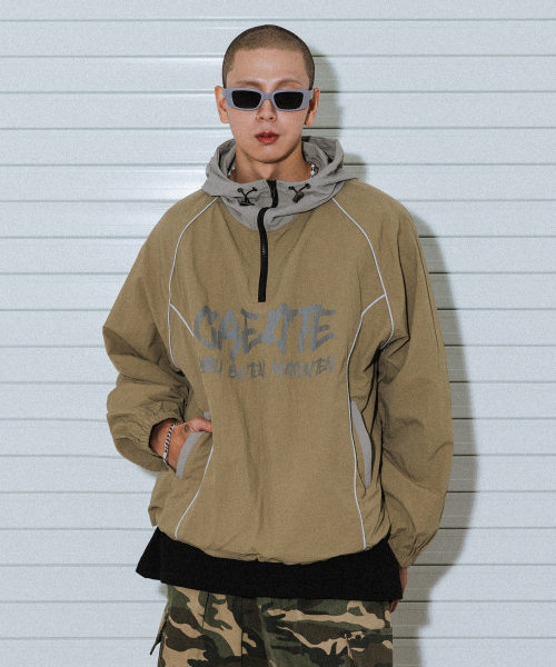 BC CREATE フードパーカー アノラック カーキベージュ