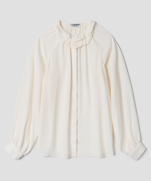 TTUDEMENT(トュードメント)の「70s RUFFLE BLOUSE IVORY(シャツ/ブラウス・レディース・その他・FREE)」の3枚目の写真