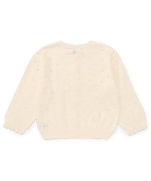 Seraph(セラフ)の「【洗える】ハート柄編みカーディガン_ジュニア対応(カーディガン/ボレロ・キッズ・アイボリー/イエロー/ピンク・70/80/90/100/110/120/130/140)」の7枚目の写真