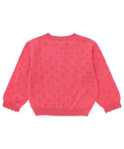 Seraph(セラフ)の「【洗える】ハート柄編みカーディガン_ジュニア対応(カーディガン/ボレロ・キッズ・アイボリー/イエロー/ピンク・70/80/90/100/110/120/130/140)」の8枚目の写真