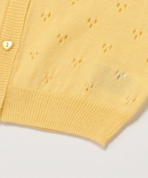 Seraph(セラフ)の「【洗える】ハート柄編みカーディガン_ジュニア対応(カーディガン/ボレロ・キッズ・アイボリー/イエロー/ピンク・70/80/90/100/110/120/130/140)」の13枚目の写真