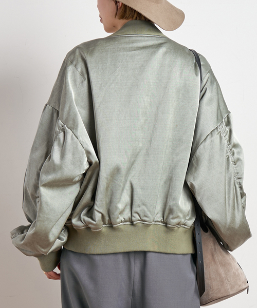 PROVOKE （プロヴォーク）の「【PROVOKE/プロヴォーク】pigment short MA-1（MA-1・レディース・カーキ/ベージュ・FREE）」の4枚目の写真