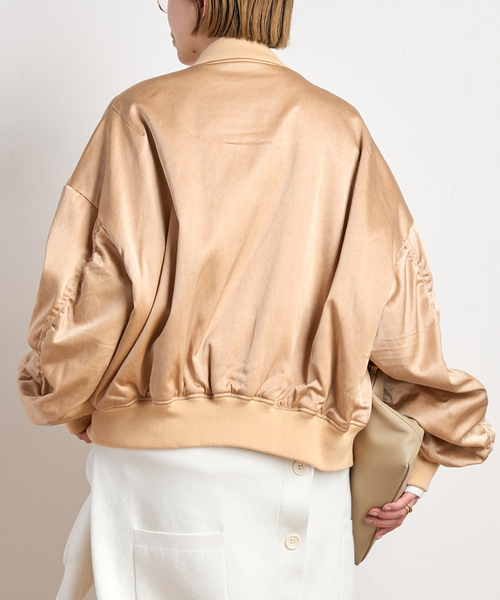 PROVOKE （プロヴォーク）の「【PROVOKE/プロヴォーク】pigment short MA-1（MA-1・レディース・カーキ/ベージュ・FREE）」の10枚目の写真