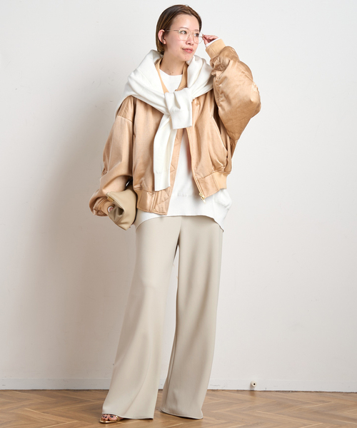 PROVOKE （プロヴォーク）の「【PROVOKE/プロヴォーク】pigment short MA-1（MA-1・レディース・カーキ/ベージュ・FREE）」の11枚目の写真