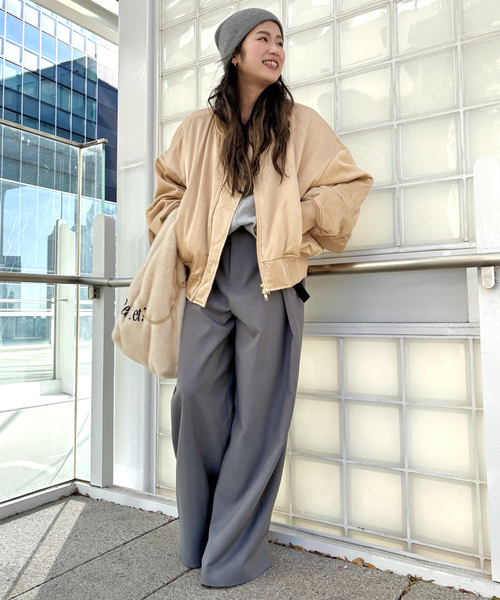 PROVOKE （プロヴォーク）の「【PROVOKE/プロヴォーク】pigment short MA-1（MA-1・レディース・カーキ/ベージュ・FREE）」の15枚目の写真