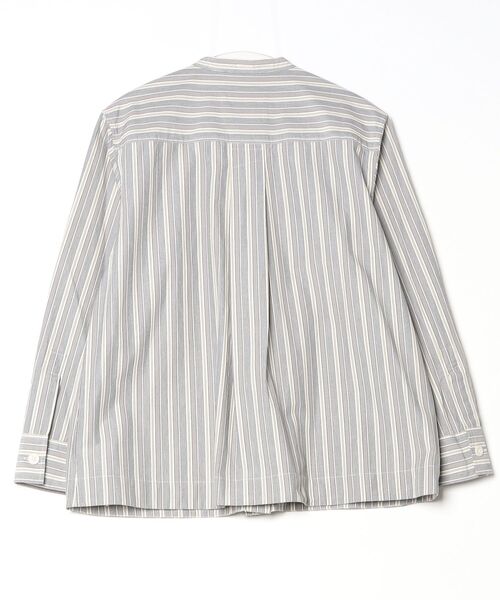 MHL.（エムエイチエル）の「PYJAMA STRIPE COTTON SHIRT（シャツ/ブラウス・レディース・グレー・1/2）」の6枚目の写真