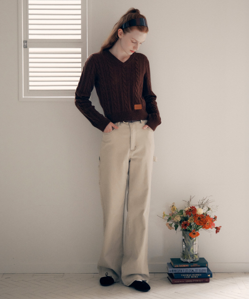 ROLAROLA（ロラロラ）の「POCKET CARPENTER DENIM PANTS BEIGE（デニムパンツ・レディース・ベージュ・SMALL/MEDIUM）」の2枚目の写真