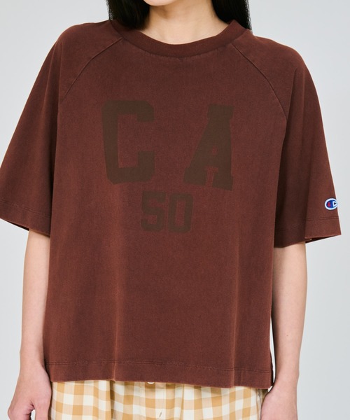 Champion(チャンピオン)の「【Champion/チャンピオン】レディース ショートスリーブTシャツ(Tシャツ/カットソー・レディース・ブラック系その他/ブラウン系/ベージュ系その他4/モスグリーン/ネイビー・MEDIUM/LARGE)」の7枚目の写真