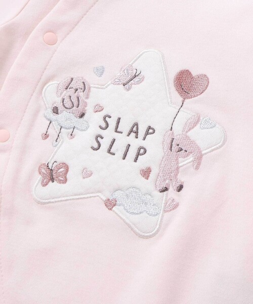 SLAP SLIP BABY(スラップスリップベビー)の「アニマルクマウサギ恐竜お星さまパッチ2WAYオールベビー(50~70cm)(ロンパース・キッズ・ブルー系その他/ピンク/ベージュ系その他・FREE)」の8枚目の写真