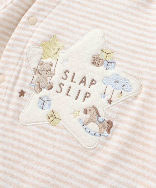 SLAP SLIP BABY(スラップスリップベビー)の「アニマルクマウサギ恐竜お星さまパッチ2WAYオールベビー(50~70cm)(ロンパース・キッズ・ブルー系その他/ピンク/ベージュ系その他・FREE)」の14枚目の写真