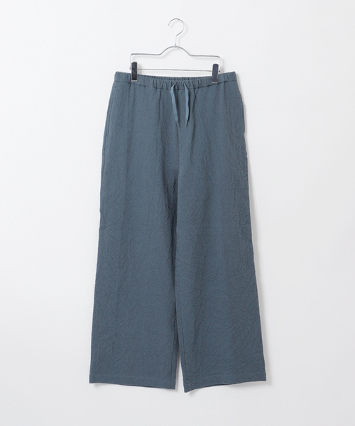B.C STOCK(ベーセーストック)の「Deux Allures / ドゥ アリュール SASHIKO リラックスパンツ(スラックス・メンズ・ブラック/アイボリー/ブルー・FREE)」の3枚目の写真