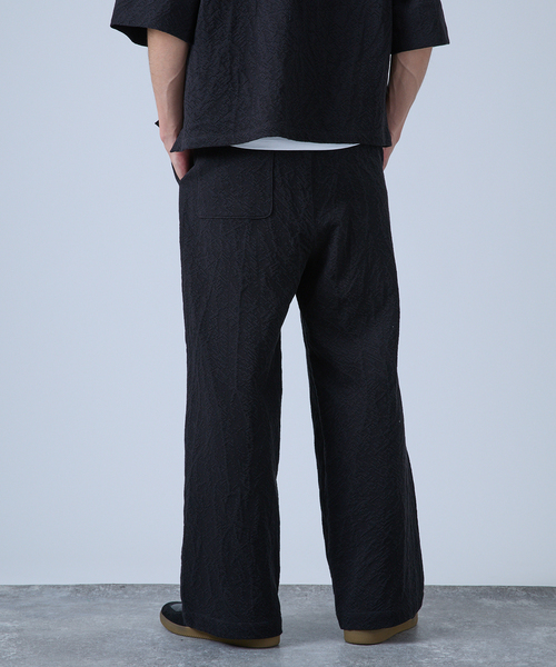 B.C STOCK(ベーセーストック)の「Deux Allures / ドゥ アリュール SASHIKO リラックスパンツ(スラックス・メンズ・ブラック/アイボリー/ブルー・FREE)」の7枚目の写真