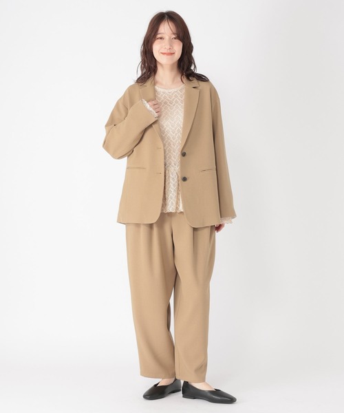 studio CLIP（スタディオクリップ）の「レースギャザー切り替えロングスリーブプルオーバー（Tシャツ/カットソー・レディース・アイボリー/オリーブ/ライトブルー/オフホワイト・FREE）」の14枚目の写真