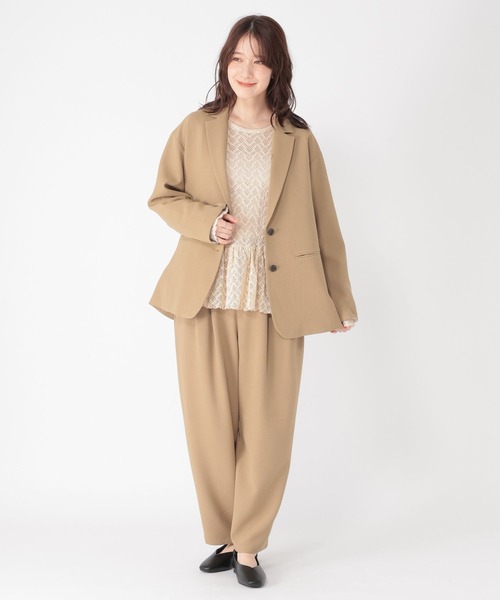 studio CLIP（スタディオクリップ）の「レースギャザー切り替えロングスリーブプルオーバー（Tシャツ/カットソー・レディース・アイボリー/オリーブ/ライトブルー/オフホワイト・FREE）」の15枚目の写真