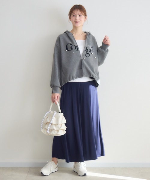 KATHARINE ROSS(キャサリンロス)の「【KATHARINE ROSS】Congeパールパーカ(パーカー・レディース・オフホワイト/グレー・FREE)」の4枚目の写真