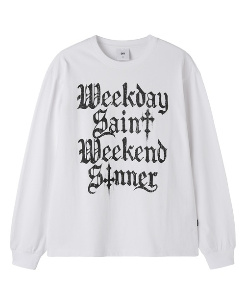 OY（オーワイ）の「『OY/オーワイ』CONFESSIONS L/S TEE/コンフェッションズ長袖Ｔシャツ（Tシャツ/カットソー・メンズ・ブラック/ホワイト・L/M）」の15枚目の写真