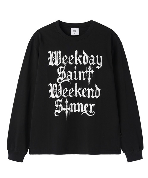 OY（オーワイ）の「『OY/オーワイ』CONFESSIONS L/S TEE/コンフェッションズ長袖Ｔシャツ（Tシャツ/カットソー・メンズ・ブラック/ホワイト・L/M）」の13枚目の写真