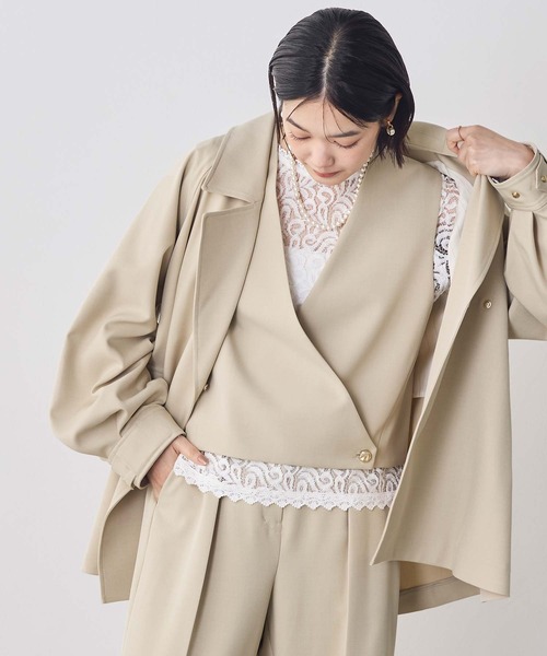 Gready Brilliant（グレディブリリアン）の「カシュクールベスト（その他アウター・レディース・グレー/ベージュ・38）」の12枚目の写真
