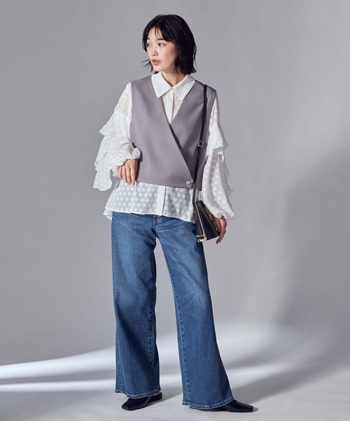 Gready Brilliant（グレディブリリアン）の「カシュクールベスト（その他アウター・レディース・グレー/ベージュ・38）」の19枚目の写真