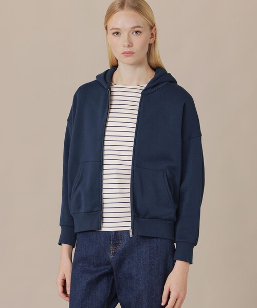 MACKINTOSH LONDON(マッキントッシュ ロンドン)の「【SUPER FINE LAB.】エスプーマコットンフーディー(パーカー・レディース・グレー系その他/ネイビー・38)」の2枚目の写真