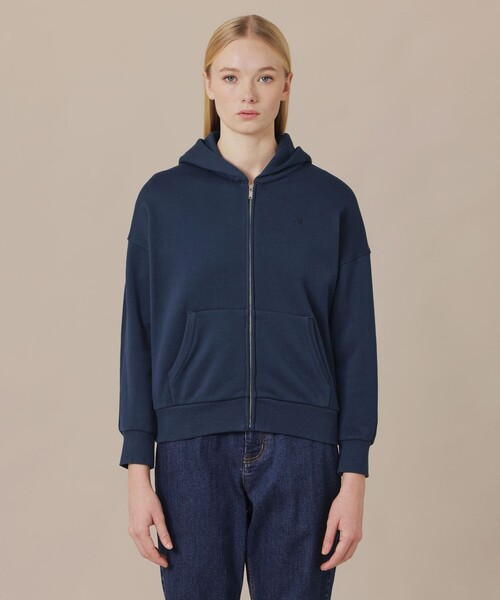 MACKINTOSH LONDON(マッキントッシュ ロンドン)の「【SUPER FINE LAB.】エスプーマコットンフーディー(パーカー・レディース・グレー系その他/ネイビー・38)」の5枚目の写真