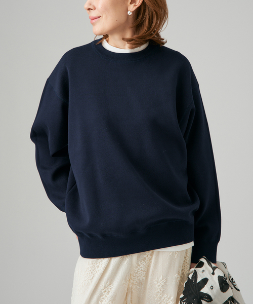 VERMEIL par iena(ヴェルメイユパーイエナ)の「ダンボールニット スウェット(ニット/セーター・レディース・ホワイト/ボルドー/ネイビー・FREE)」の2枚目の写真