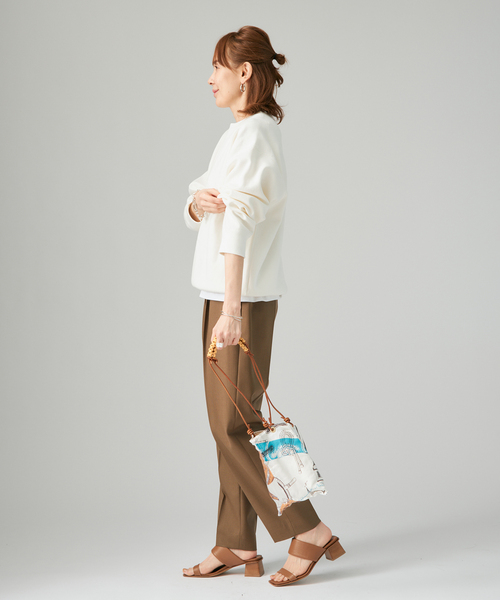 VERMEIL par iena(ヴェルメイユパーイエナ)の「ダンボールニット スウェット(ニット/セーター・レディース・ホワイト/ボルドー/ネイビー・FREE)」の5枚目の写真