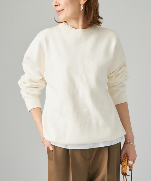 VERMEIL par iena(ヴェルメイユパーイエナ)の「ダンボールニット スウェット(ニット/セーター・レディース・ホワイト/ボルドー/ネイビー・FREE)」の7枚目の写真