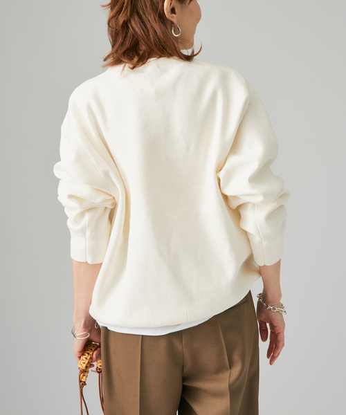 VERMEIL par iena(ヴェルメイユパーイエナ)の「ダンボールニット スウェット(ニット/セーター・レディース・ホワイト/ボルドー/ネイビー・FREE)」の9枚目の写真