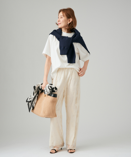 VERMEIL par iena(ヴェルメイユパーイエナ)の「ダンボールニット スウェット(ニット/セーター・レディース・ホワイト/ボルドー/ネイビー・FREE)」の10枚目の写真