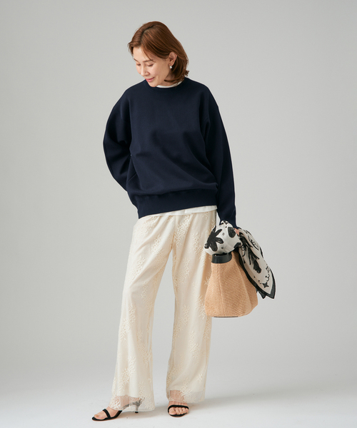 VERMEIL par iena(ヴェルメイユパーイエナ)の「ダンボールニット スウェット(ニット/セーター・レディース・ホワイト/ボルドー/ネイビー・FREE)」の12枚目の写真