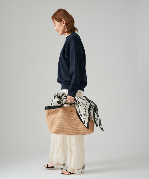 VERMEIL par iena(ヴェルメイユパーイエナ)の「ダンボールニット スウェット(ニット/セーター・レディース・ホワイト/ボルドー/ネイビー・FREE)」の13枚目の写真