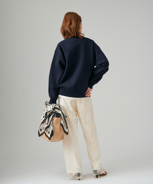 VERMEIL par iena(ヴェルメイユパーイエナ)の「ダンボールニット スウェット(ニット/セーター・レディース・ホワイト/ボルドー/ネイビー・FREE)」の14枚目の写真