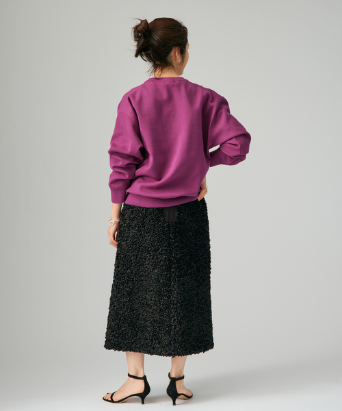 VERMEIL par iena(ヴェルメイユパーイエナ)の「ダンボールニット スウェット(ニット/セーター・レディース・ホワイト/ボルドー/ネイビー・FREE)」の22枚目の写真