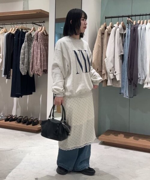 【umm.】ドット柄サテンナロースカート umm.】ドット柄サテンナロースカート｜ディスコートの通販｜&mall