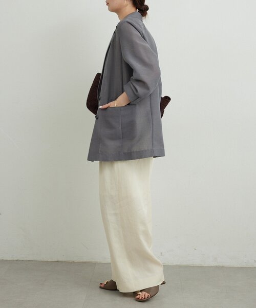 GALLARDAGALANTE（ガリャルダガランテ）の「【WEB限定】【サイズ展開あり】メッシュジャケット（テーラードジャケット・レディース・ネイビー/グレー・1/FREE）」の8枚目の写真