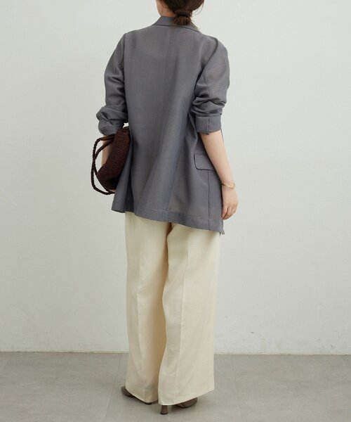 GALLARDAGALANTE（ガリャルダガランテ）の「【WEB限定】【サイズ展開あり】メッシュジャケット（テーラードジャケット・レディース・ネイビー/グレー・1/FREE）」の9枚目の写真