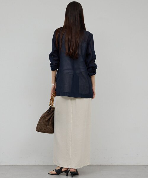 GALLARDAGALANTE（ガリャルダガランテ）の「【WEB限定】【サイズ展開あり】メッシュジャケット（テーラードジャケット・レディース・ネイビー/グレー・1/FREE）」の18枚目の写真