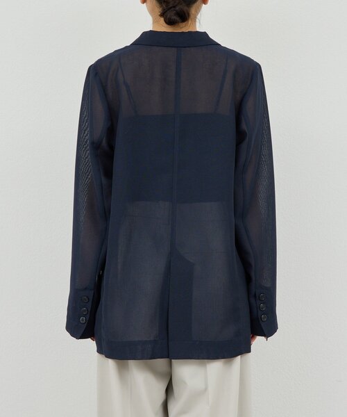 GALLARDAGALANTE（ガリャルダガランテ）の「【WEB限定】【サイズ展開あり】メッシュジャケット（テーラードジャケット・レディース・ネイビー/グレー・1/FREE）」の21枚目の写真